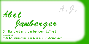 abel jamberger business card